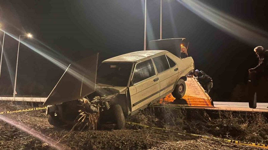 Yola Fırlayan Domuza Çarpan Otomobil Sürücüsü Hayatını Kaybetti