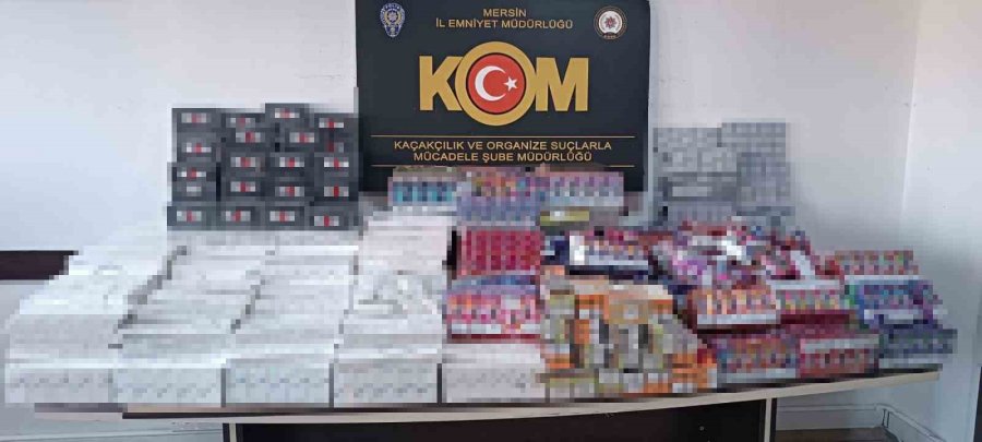 Mersin’de Binlerce Kaçak Ürün Ele Geçirildi