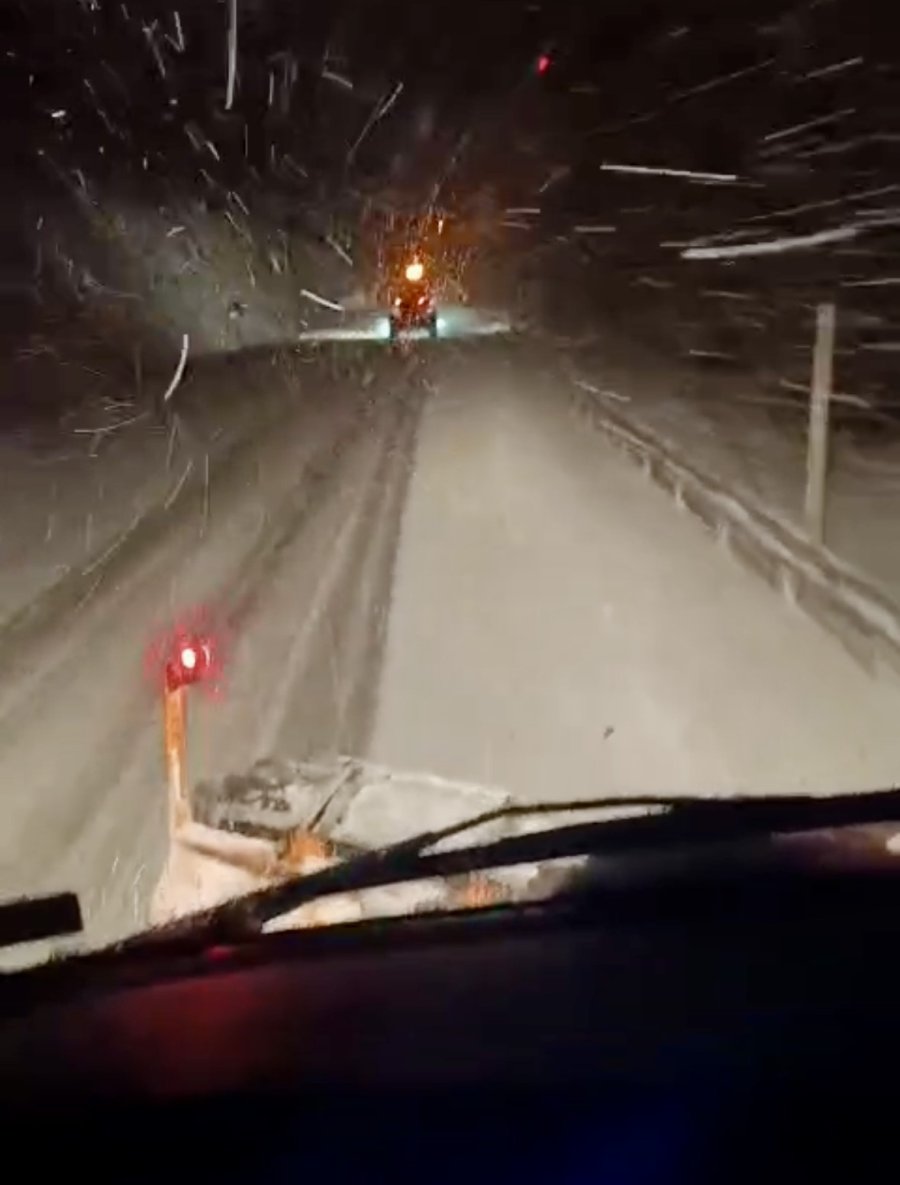 Antalya-konya Karayolunda Kar Yağışı Başladı