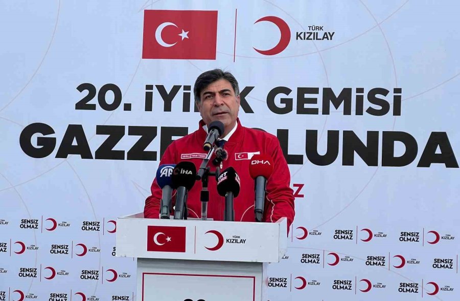 Türk Kızılay’ın 20. İyilik Gemisi Gazze İçin Mersin’den Yola Çıktı