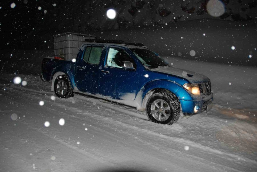 Antalya-konya Karayolunda Kar Yağışı Yeniden Başladı