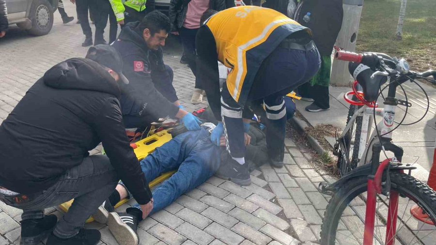 Karaman’da Otomobille Çarpışan Bisikletli Yaralandı