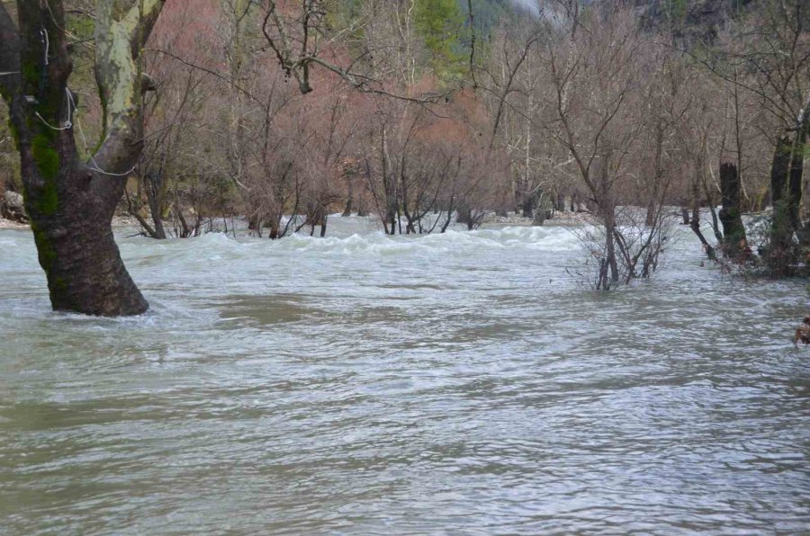 Toroslar’da Yağış Bereketi Kuruyan Üzümdere Irmağını Yeniden Canlandırdı, Şelaleler Coştu