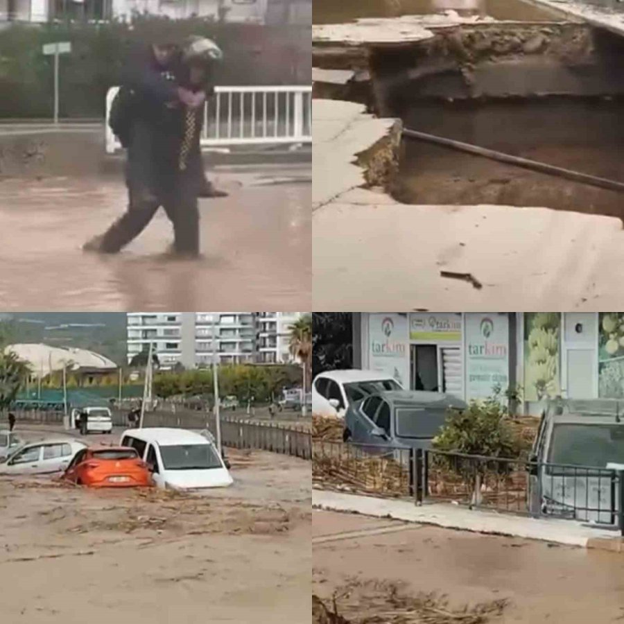 Mersin’deki Selden Geriye Bu Görüntüler Kaldı: 51 Ev Ve İşyeri Zarar Gördü, 12 Kişi Kurtarıldı