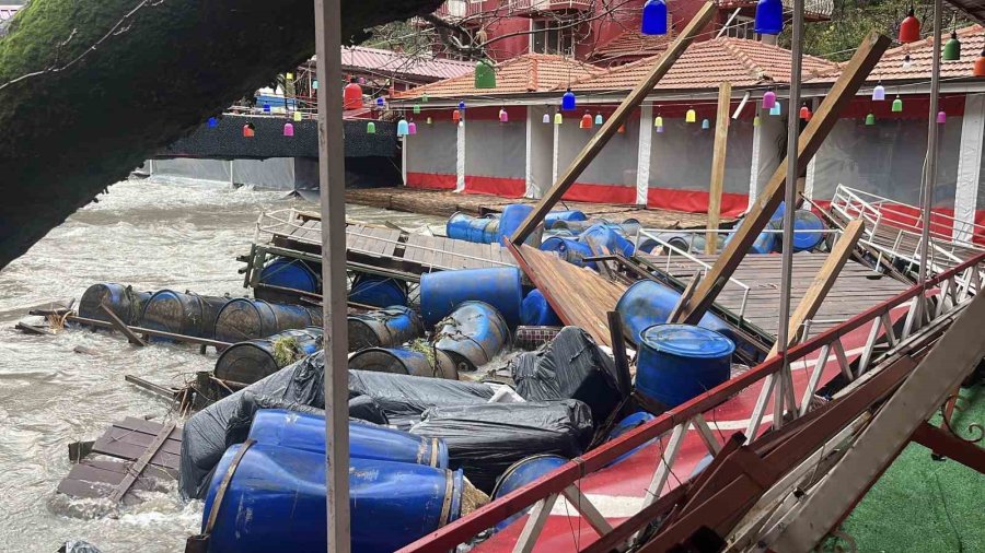 Alanya Dim Barajı’nda Su Seviyesi Yükseldi Bölgeye Yakın Bazı Evlerin Tedbir Amaçlı Boşaltılması İstendi