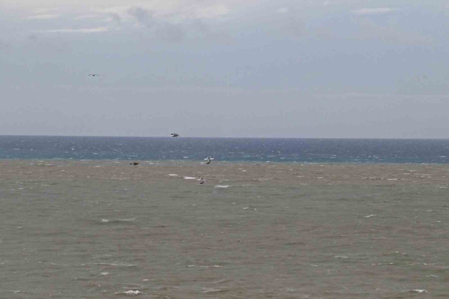 Şelale Şiddetli Rüzgarla Tersine Çağladı, Denizin Rengi Kahverengiye Büründü