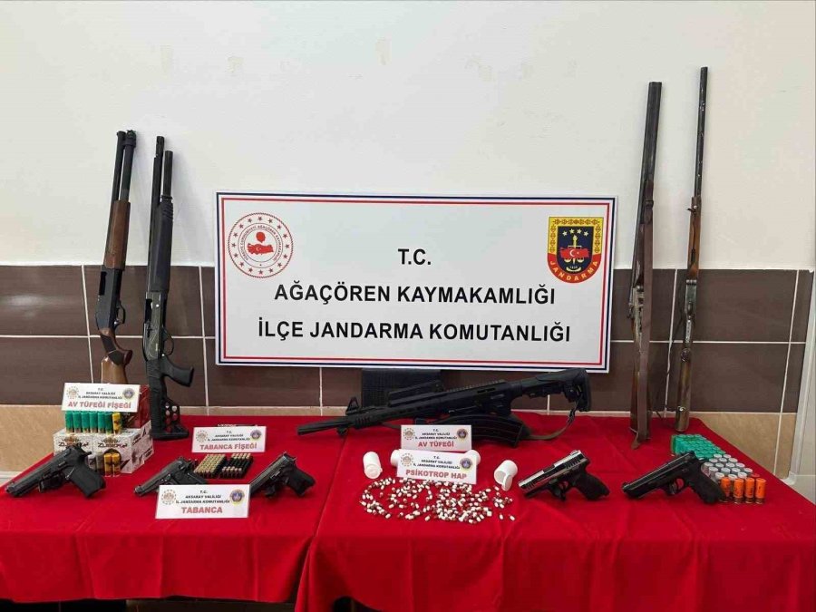 Aksaray’da Jandarmadan Uyuşturucu Ve Kaçak Silah Operasyonu: 7 Gözaltı