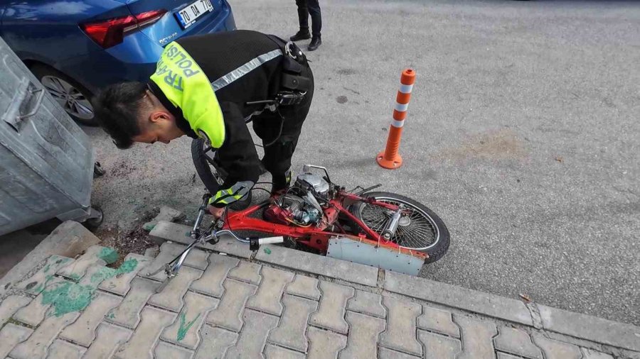 Karaman’da Motosikletin Çarptığı Polis Memuru Yaralandı