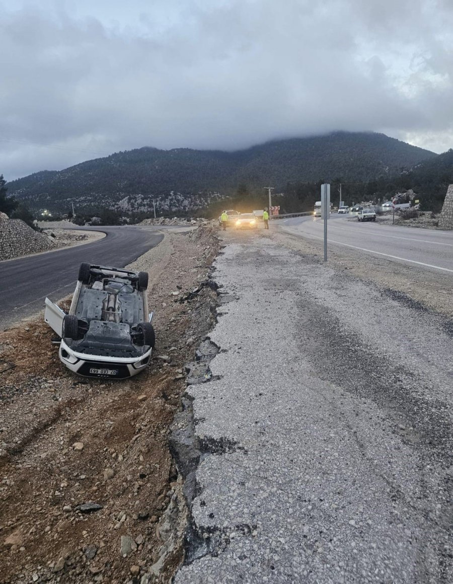 Akseki’de Trafik Kazası: 1 Yaralı