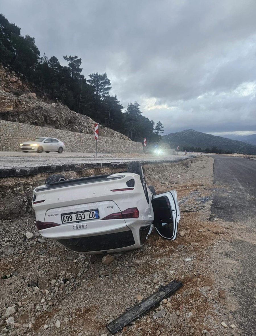Akseki’de Trafik Kazası: 1 Yaralı