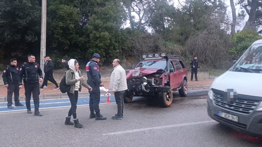 Alkollü Sürücü Palmiyeye Çarptı: 2 Yaralı