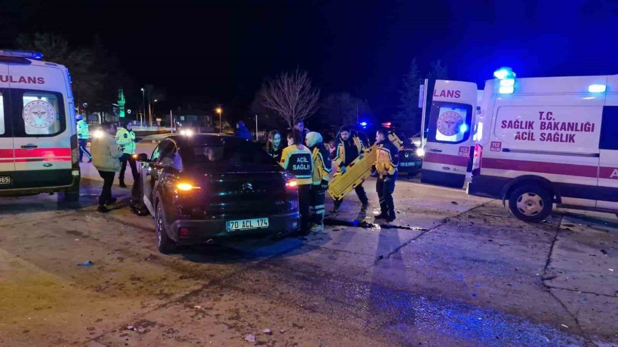 Karaman’da Polisten Kaçan Şüpheliler Kaza Yaptı: 3 Yaralı