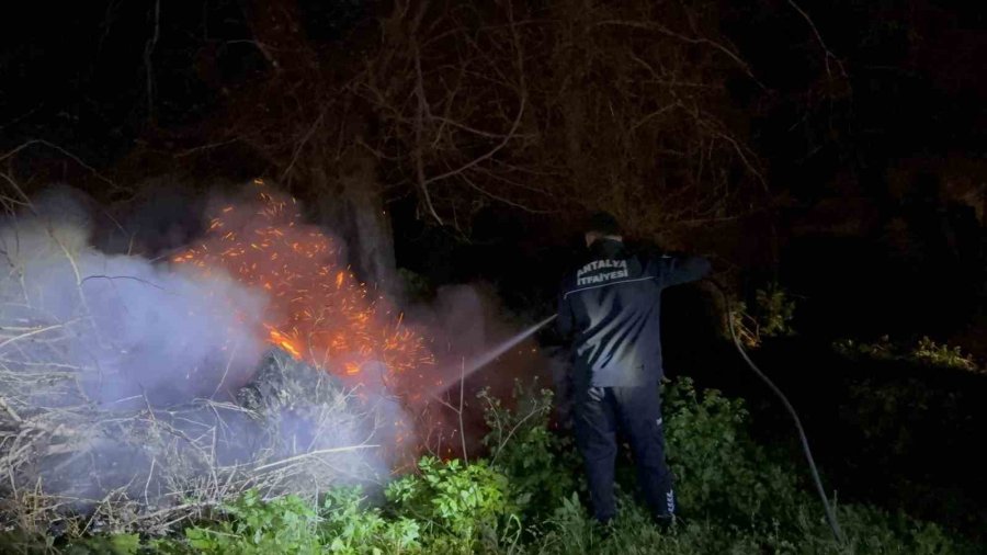 Gazipaşa Selinus Kalesi’ndeki Çalılık Yangını Korkuttu