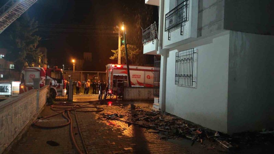 Korkutan Yangında Mahsur Kalan Kediyi İtfaiye Kurtardı