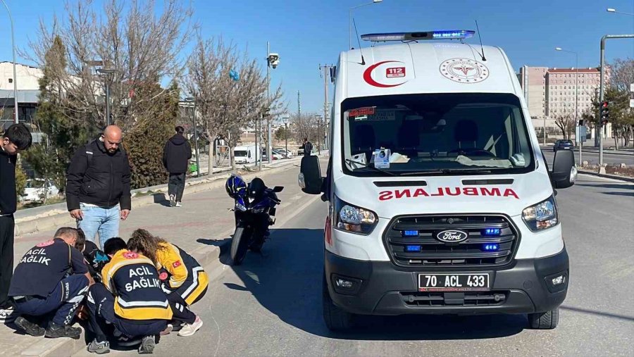 Karaman’da Motokurye Kazası: 1 Yaralı