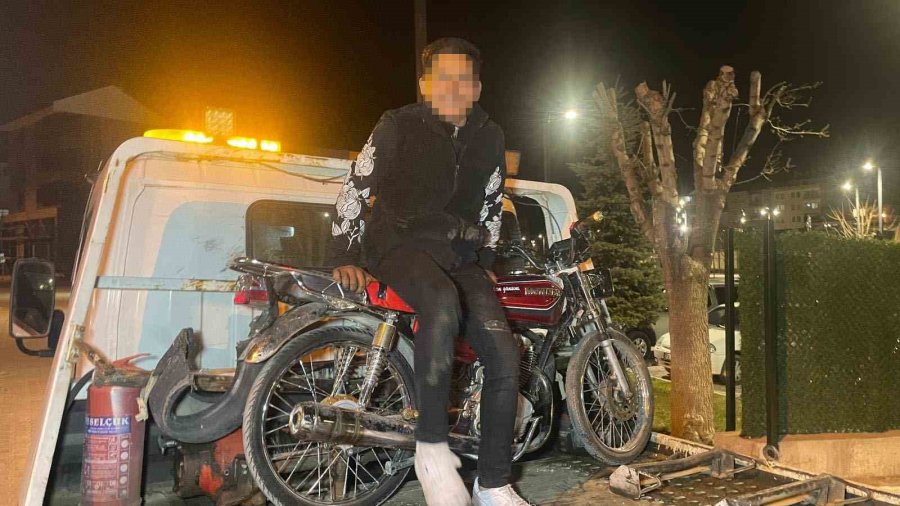 Karaman’da 5 Motosiklet Parası Ceza Yiyen Sürücünün Rahatlığı Pes Dedirtti
