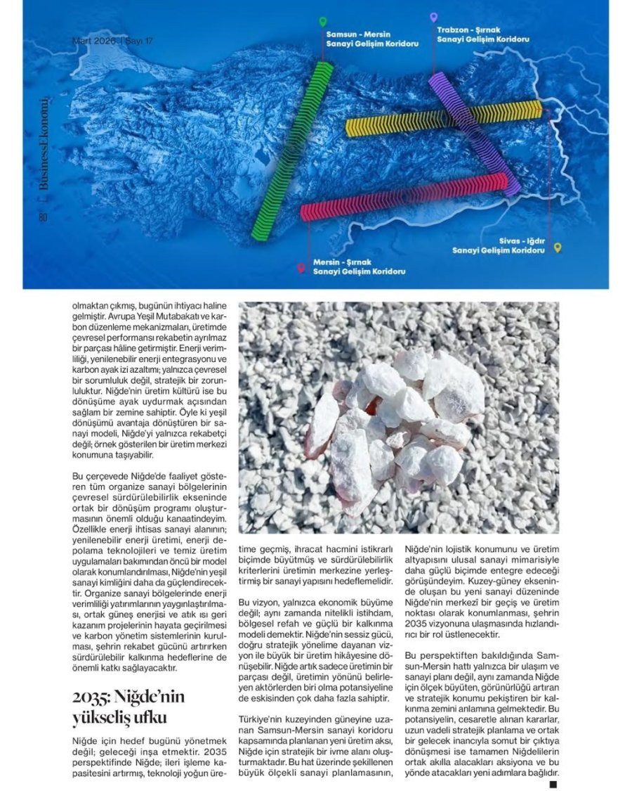 Nöhü Rektörü Hasan Uslu’dan Niğde’nin Üretim Potansiyeline Dikkat Çeken Makale