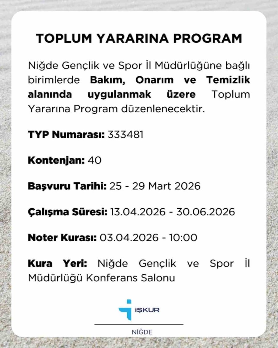 Niğde’de Kamu Kurumlarına 4 Daimi, 110 Geçici Personel Alımı Yapılacak