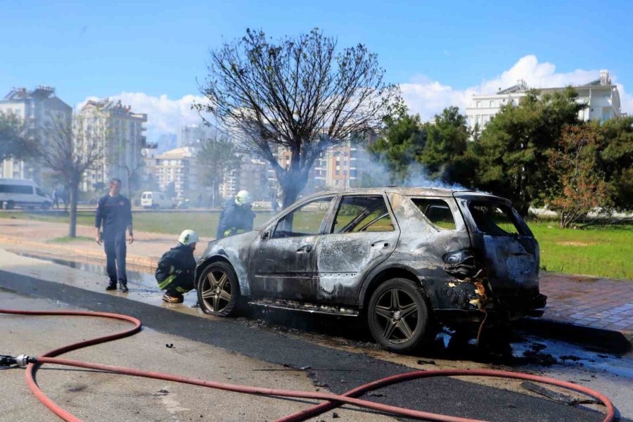 Alev Topuna Dönen Araçtan Kedisiyle Birlikte Son Anda Çıktı: Sahibinin Omuzundan Bir An Olsun Ayrılmadı