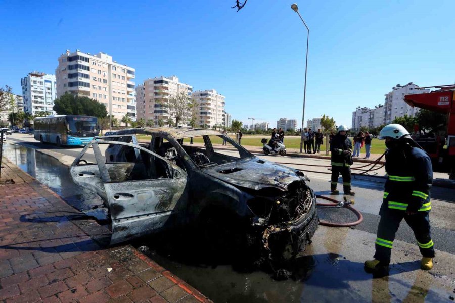 Alev Topuna Dönen Araçtan Kedisiyle Birlikte Son Anda Çıktı: Sahibinin Omuzundan Bir An Olsun Ayrılmadı