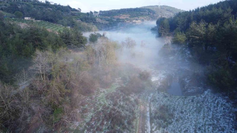 Mersin’de Misket Büyüklüğünde Dolu Etkili Oldu: Orman Ve Bahçeler Beyaza Büründü