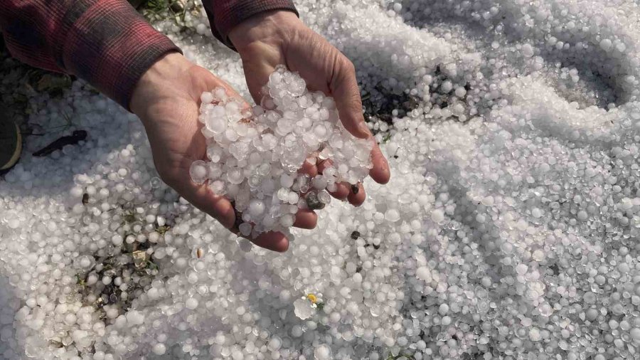 Mersin’de Misket Büyüklüğünde Dolu Etkili Oldu: Orman Ve Bahçeler Beyaza Büründü