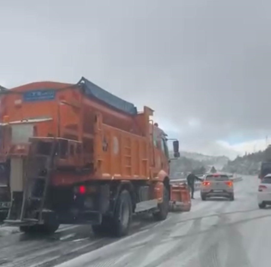 Antalya-konya Karayolunda Kar Yağışı Başladı