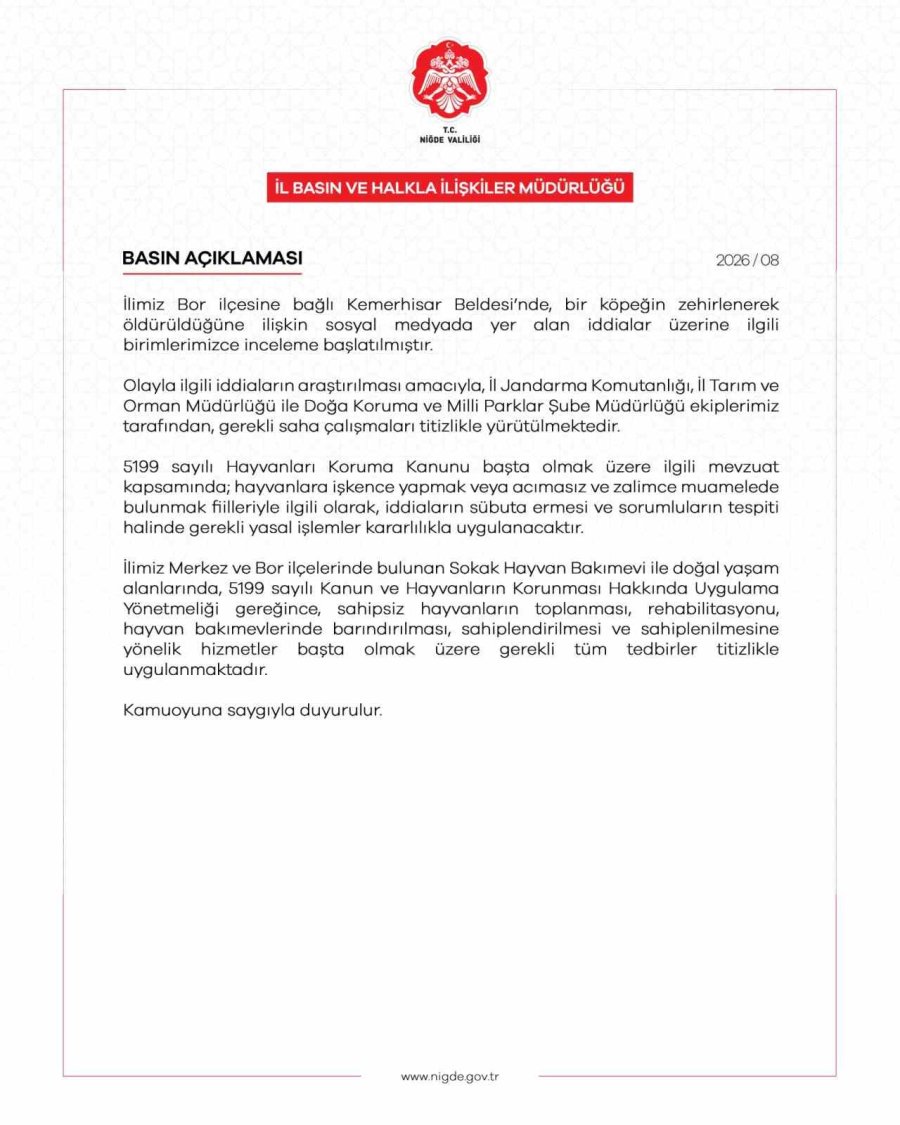 Kemerhisar’daki Zehirlenme İddiaları Üzerine Valilik Harekete Geçti