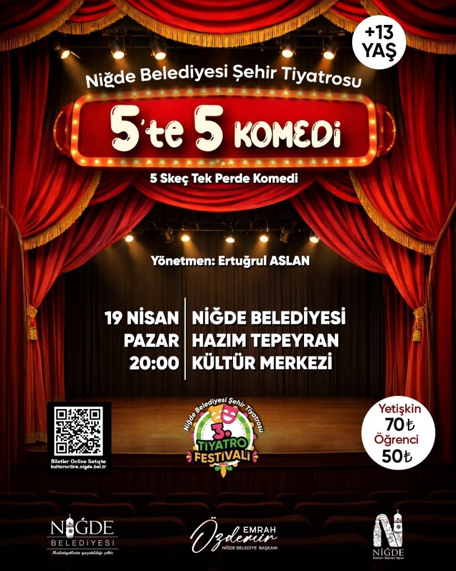 Niğde’de 3. Tiyatro Festivali Heyecanı Başlıyor