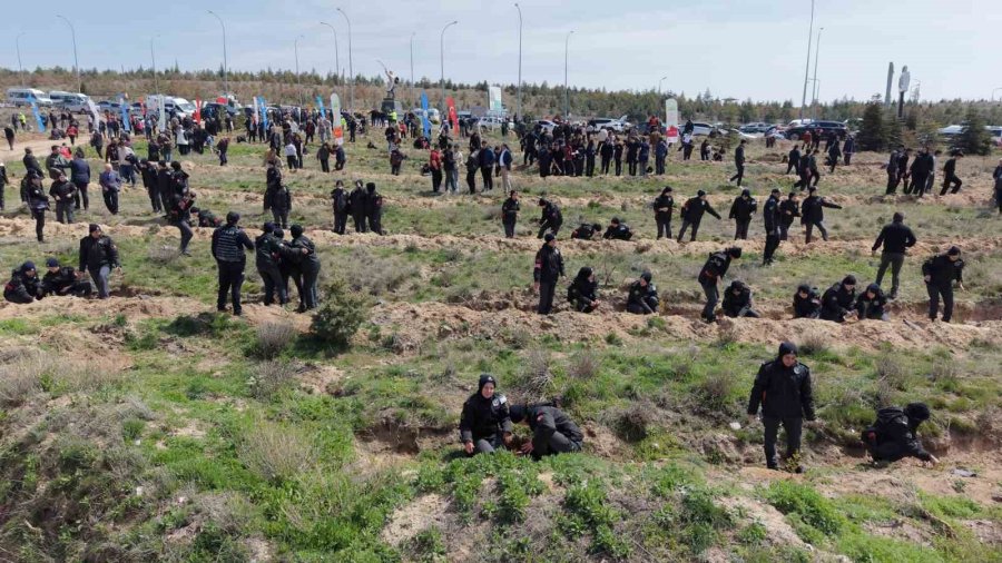 Aksaray’ın Mehmetçik Hatıra Ormanı’nda 2 Bin 500 Fidan Toprakla Buluşturuldu