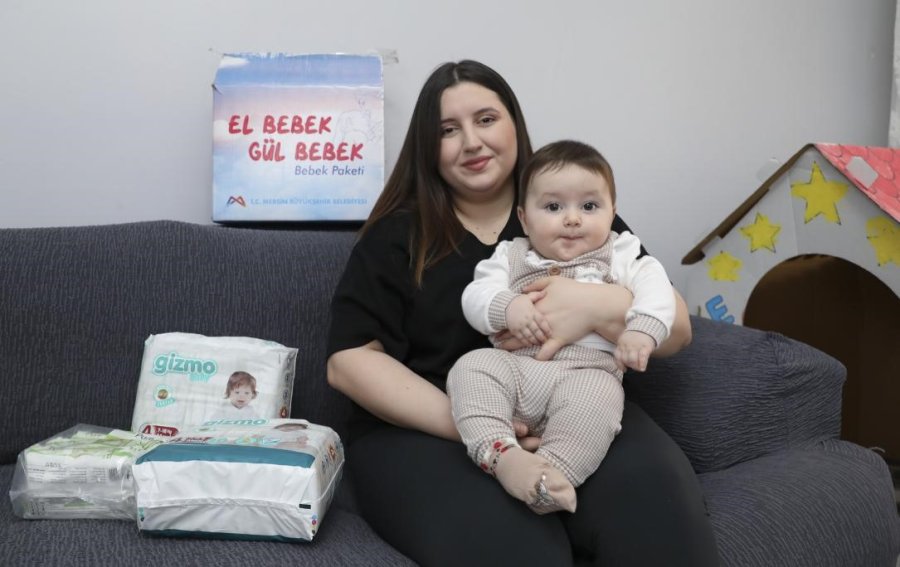 Mersin Büyükşehir Belediyesinden Bebekli Ailelere Aylık Destek