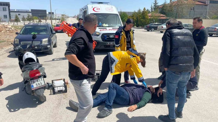 Karaman’da Motosiklet Kazası: 1 Yaralı