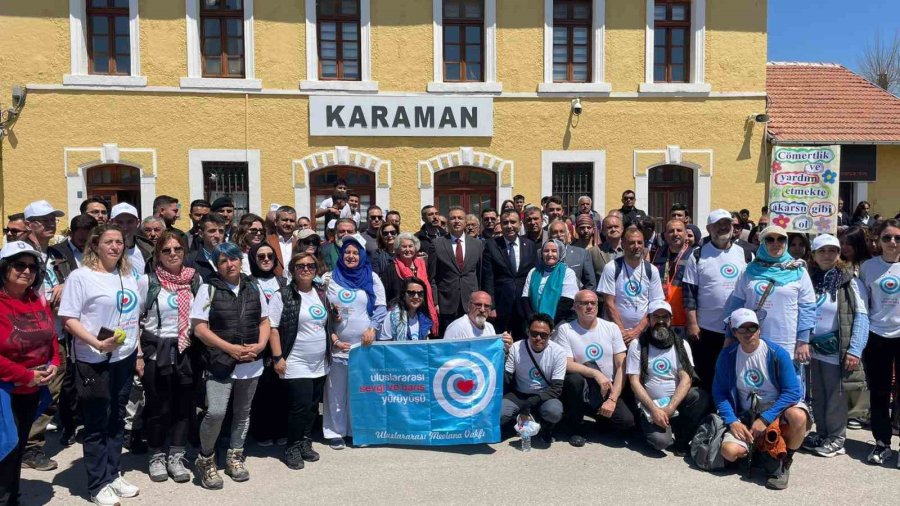 Karaman’dan Konya’ya Sevgi Ve Barış Yürüyüşü Düzenlendi