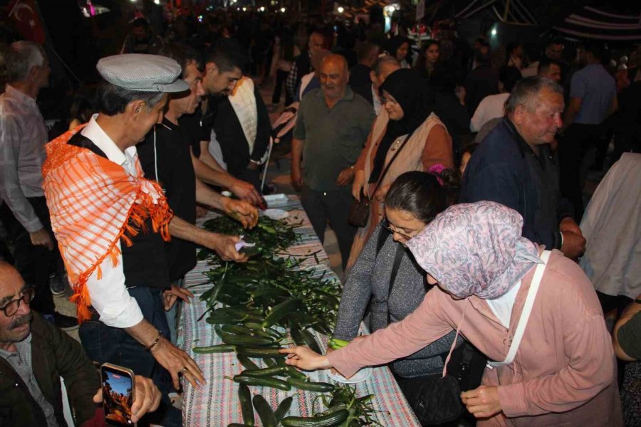 Çocukluğunda Yediği Salatalığı Unutamayan Muhtar 1 Ton Salatalık Dağıttı