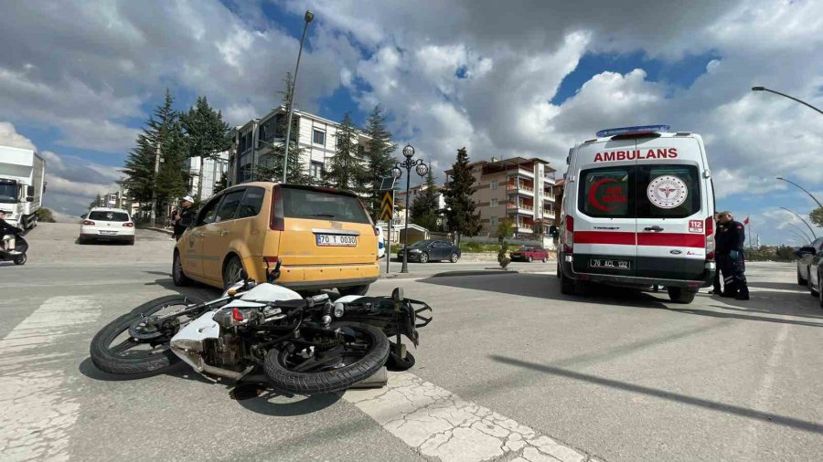 Karaman’da Motosiklet Kazası: 1 Yaralı