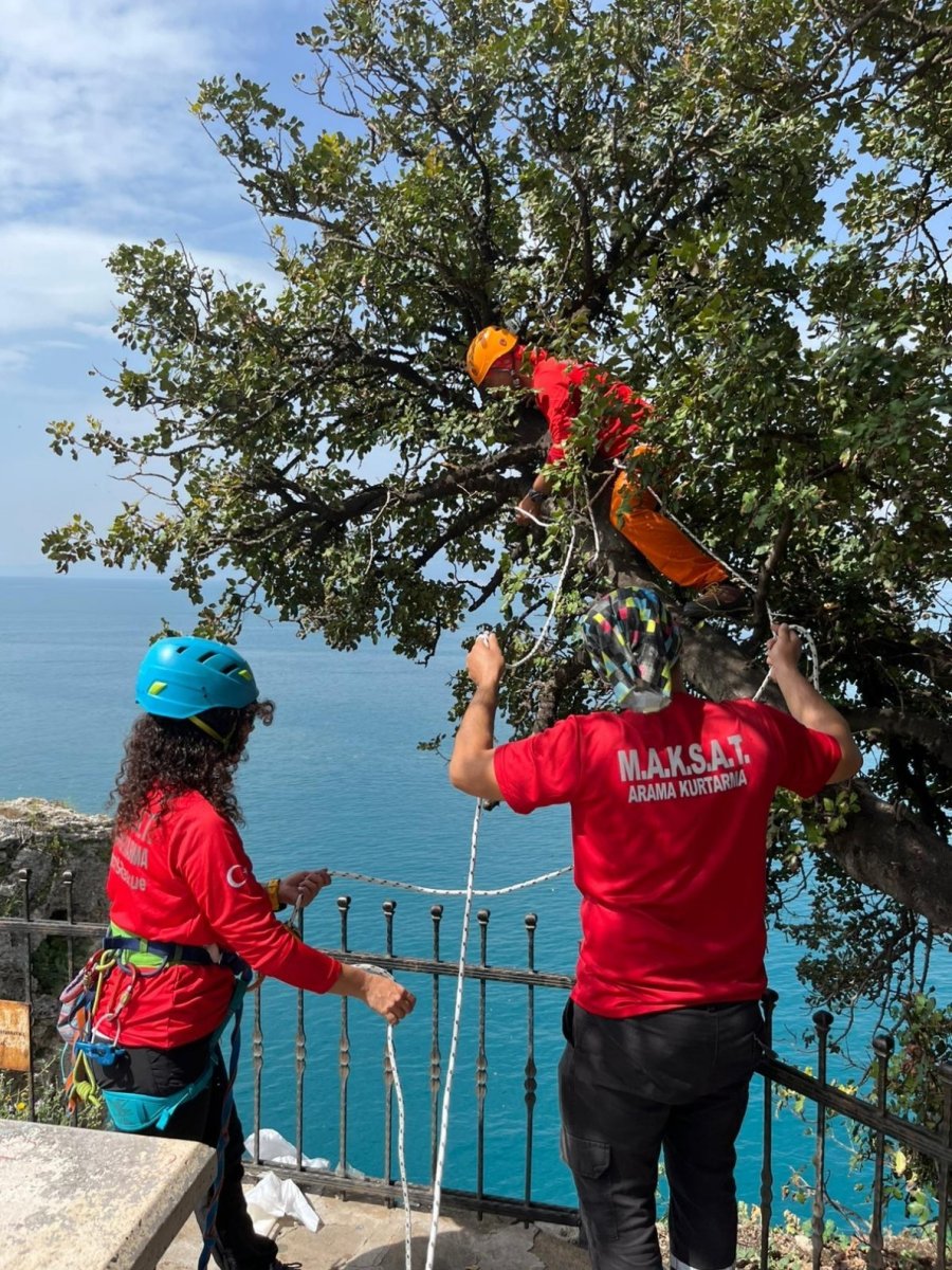 Antalya’da 40 Metrelik Falezlerde Temizlik Operasyonu
