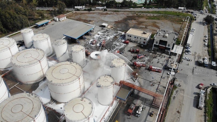 Mersin’de Yağ Fabrikasındaki Yangın Havadan Görüntülendi