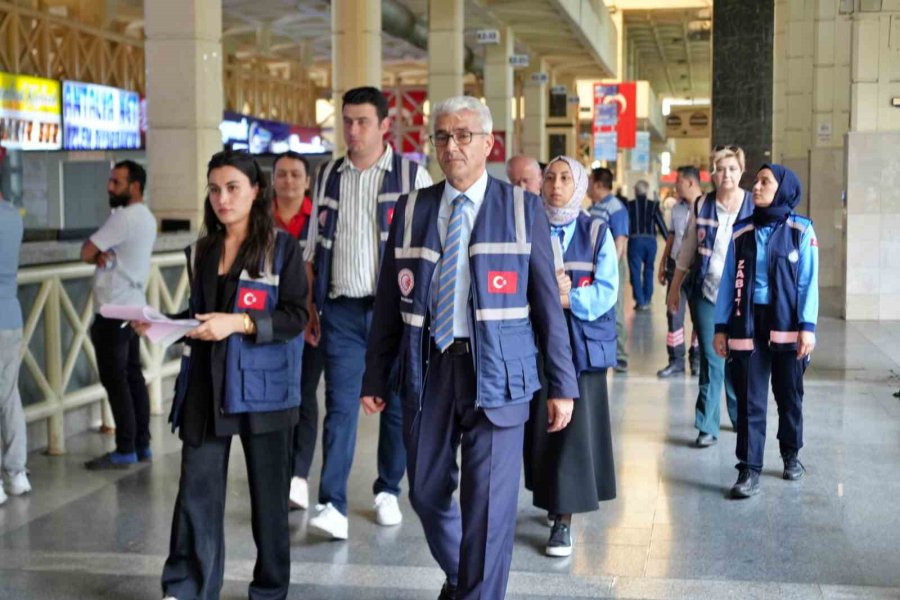 Antalya Otogarında Bayram Öncesi Bilet Ve Fiyat Etiketi Denetimi