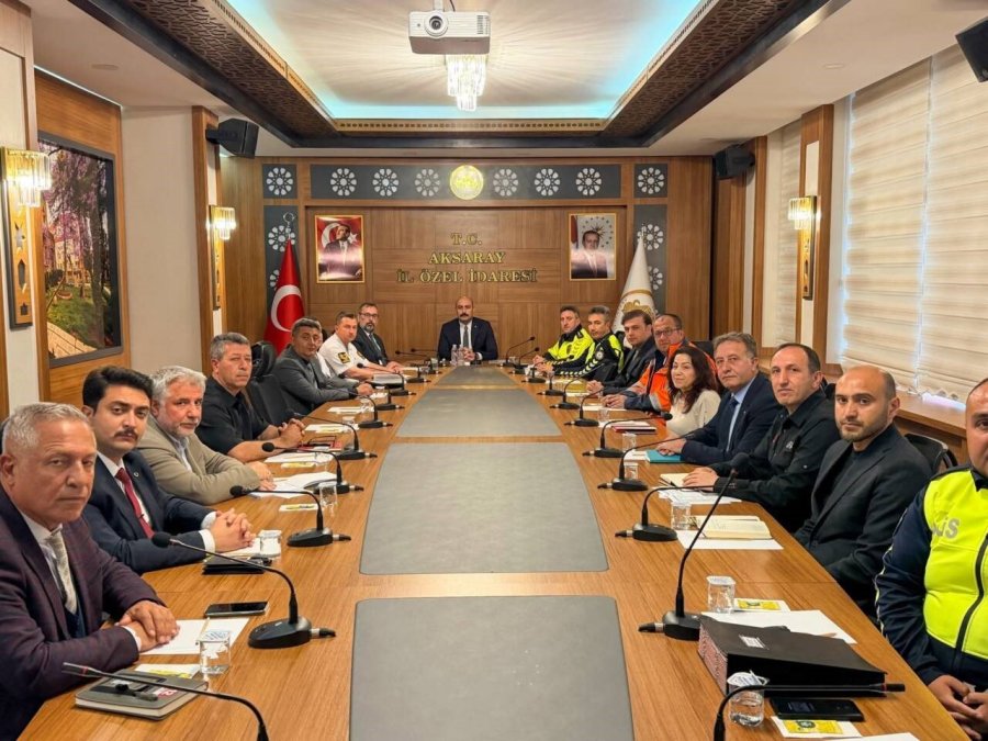 Aksaray’da Trafik Güvenliği Toplantısı Yapıldı