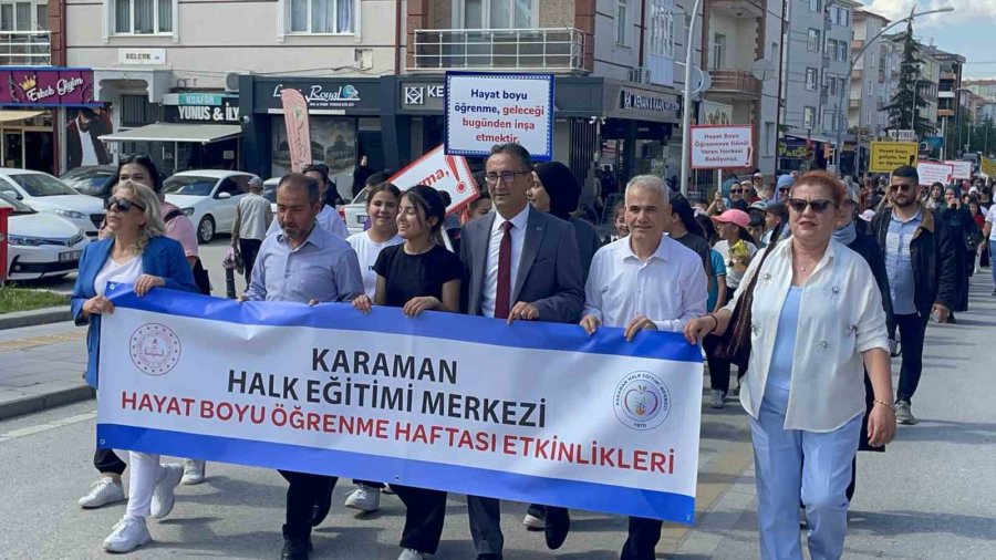 Karaman’da ’hayat Boyu Öğrenme Haftası’ Yürüyüşle Başladı