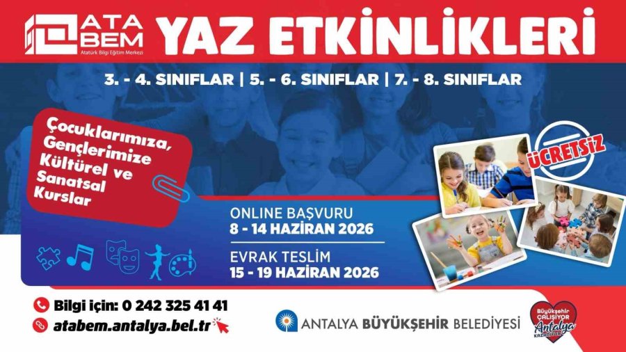 Atabem Yaz Etkinlikleri Kayıtları Başlıyor