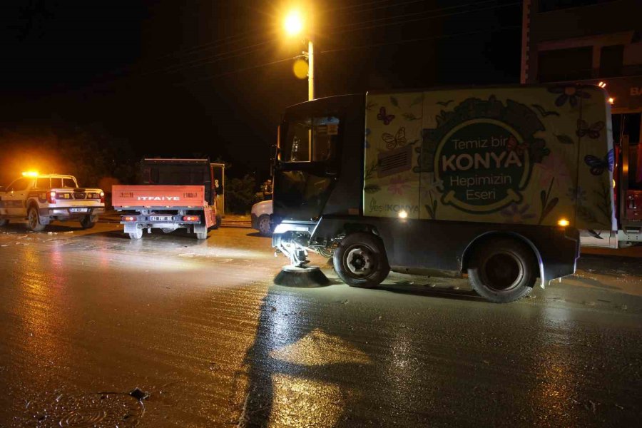 Konya’da Dağlık Alandan Gelen Sel Etkili Oldu
