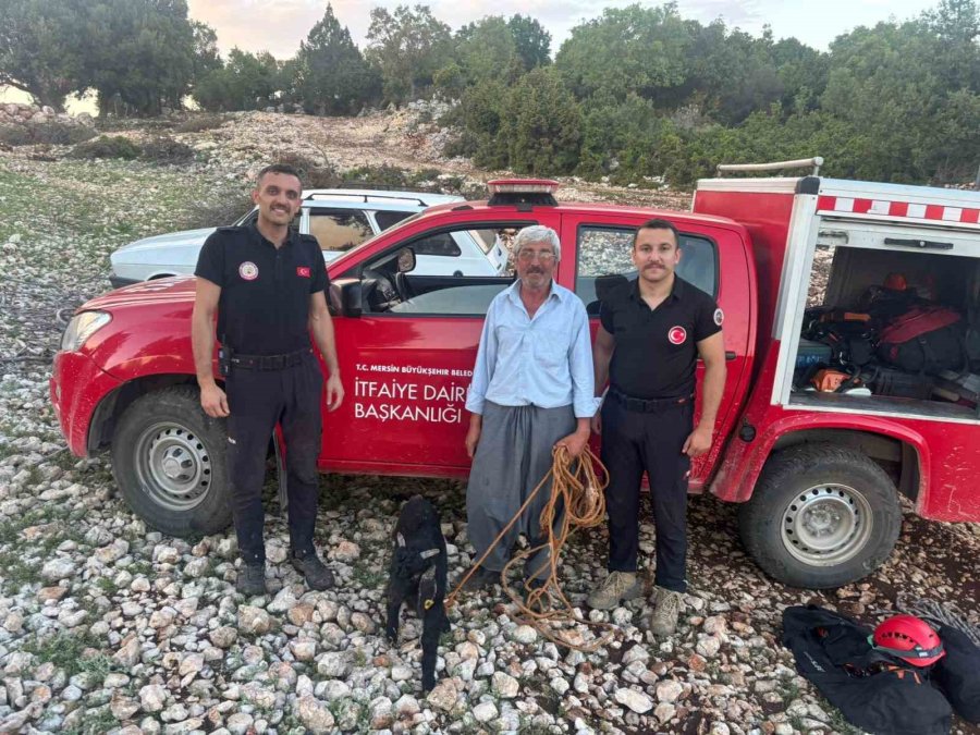 Mersin’de 70 Metrelik Mağarada Mahsur Kalan Oğlak Kurtarıldı
