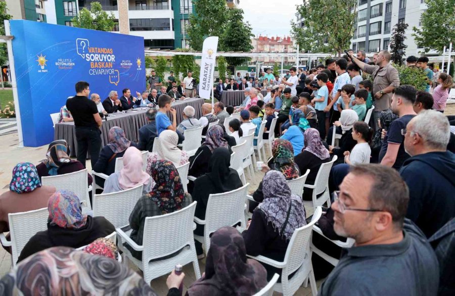 "vatandaş Soruyor, Başkan Cevaplıyor" Buluşmaları Karatay’da Yoğun Katılımla Gerçekleşti