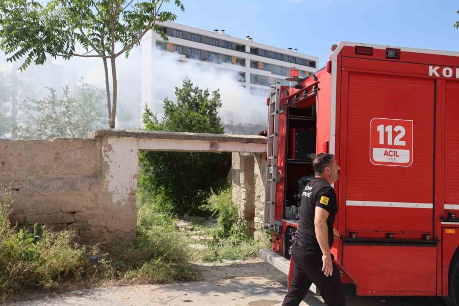 Konya’da Müstakil Evde Yangın Paniği