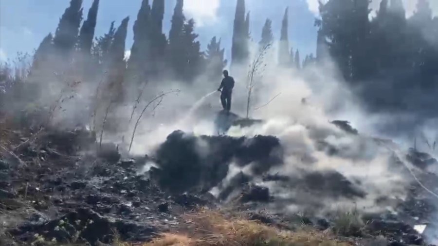 Otluk Alanda Çıkan Yangın Seralara Sıçramadan Söndürüldü
