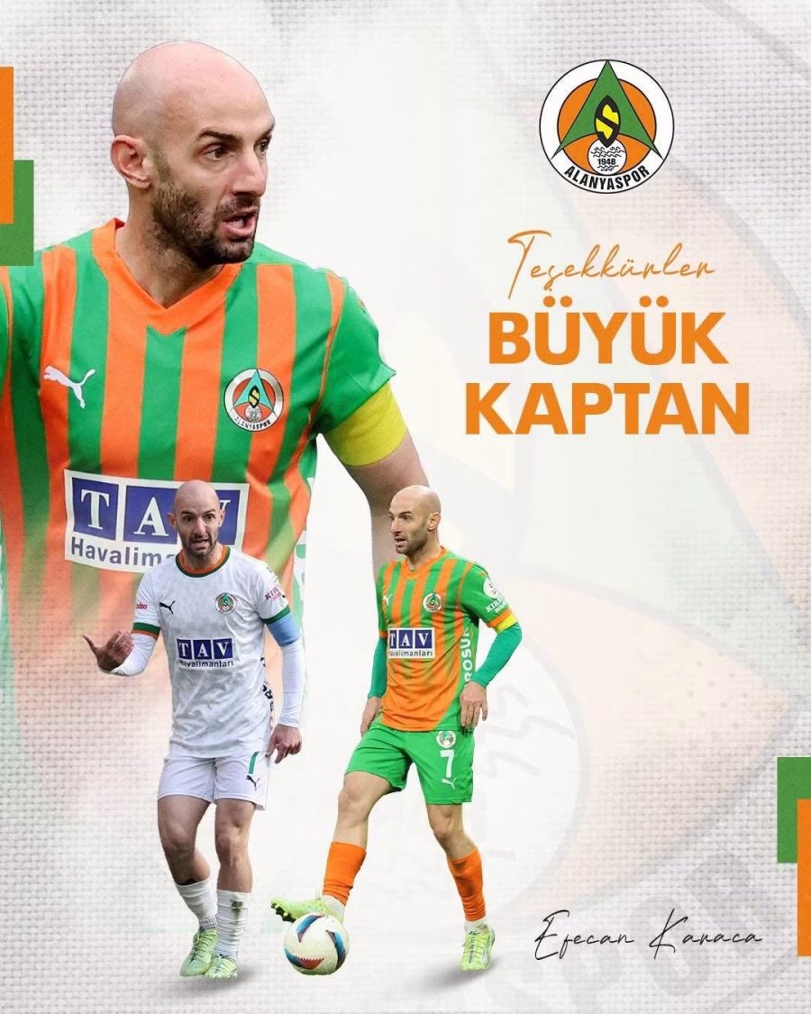 Alanyaspor, Kaptan Efecan Karaca İle Yollarını Ayırdı