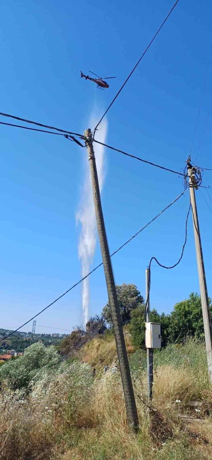 Alanya’da Zirai Alanda Çıkan Yangında 1 Dönüm Zarar Gördü