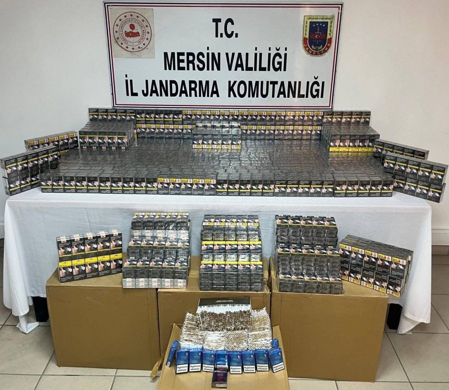 Mersin’de Kaçak Makaron Operasyonu: 2 Gözaltı