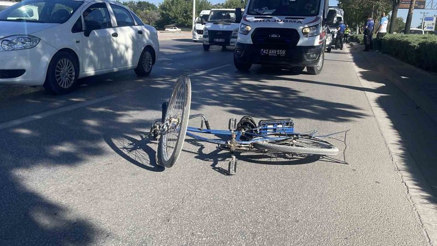 Otomobilin Çarptığı Bisikletli Ağır Yaralandı